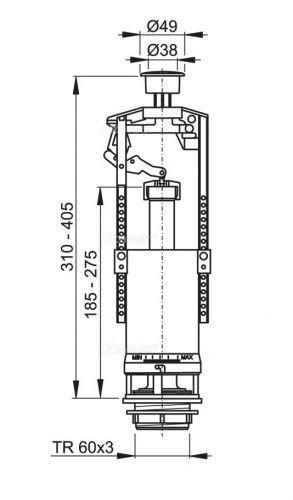 A2000 Сливной механизм со стоп-кнопкой Alca Plast в Армавире