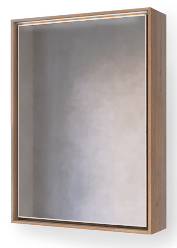 Raval Frame 60 Зеркало-шкаф Дуб трюфель с подсветкой, розеткой в Армавире