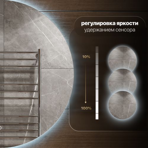 Зеркало круглое STWORKI Тронхейм 60 с подсветкой в Армавире