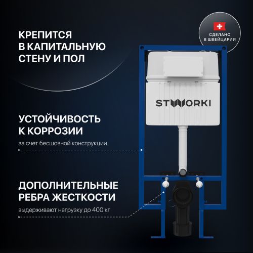 Система инсталляции для унитазов STWORKI 510162 в Армавире