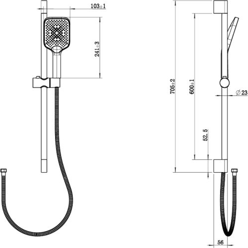 Комплект Акриловая ванна STWORKI Хадстен SW1016075028 без опоры 180x80 см + Каркас SW5018080052 180 + Гарнитур Готланд WH628-MB черный матовый в Армавире